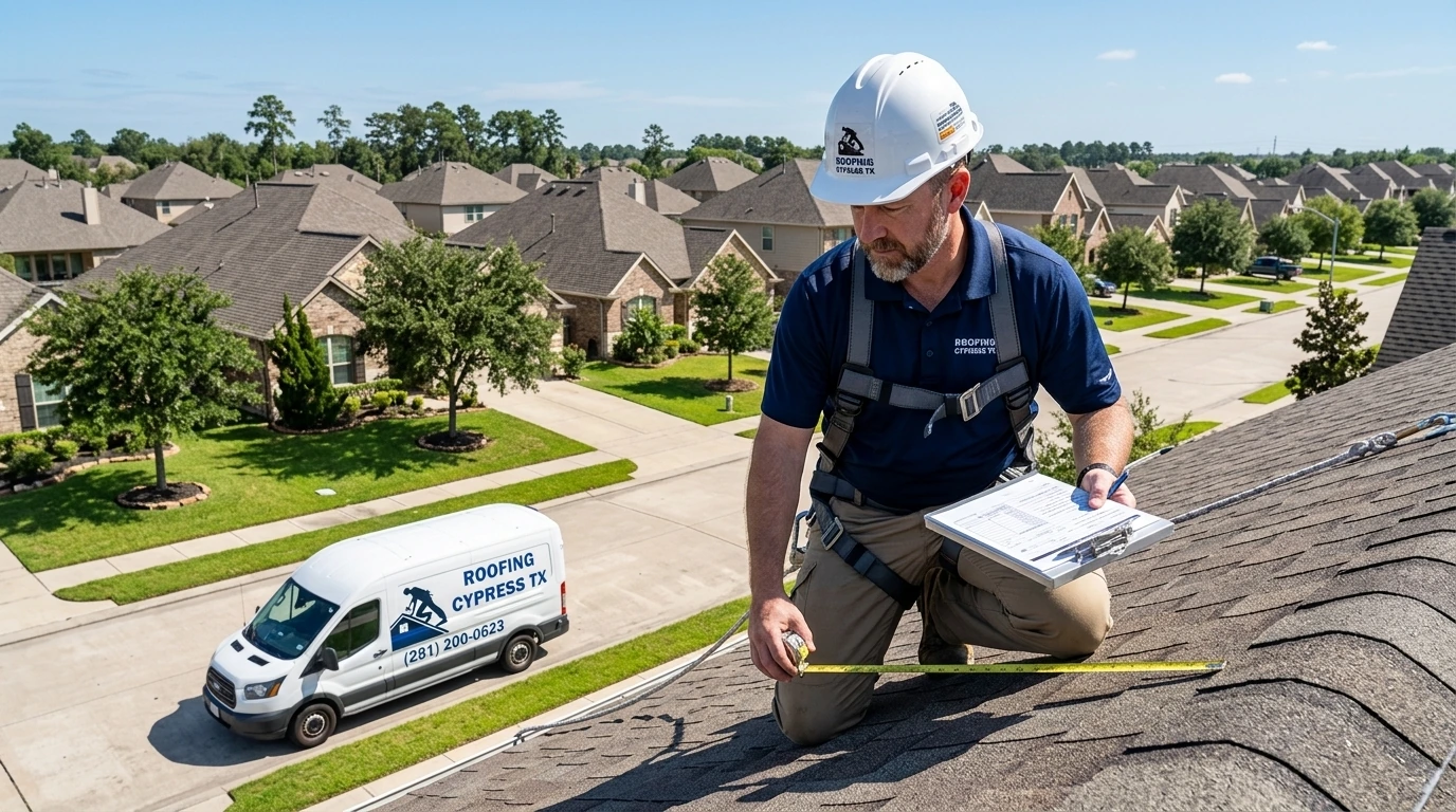 Professional Roof Inspection in Cypress TX - Drone and Physical Assessment