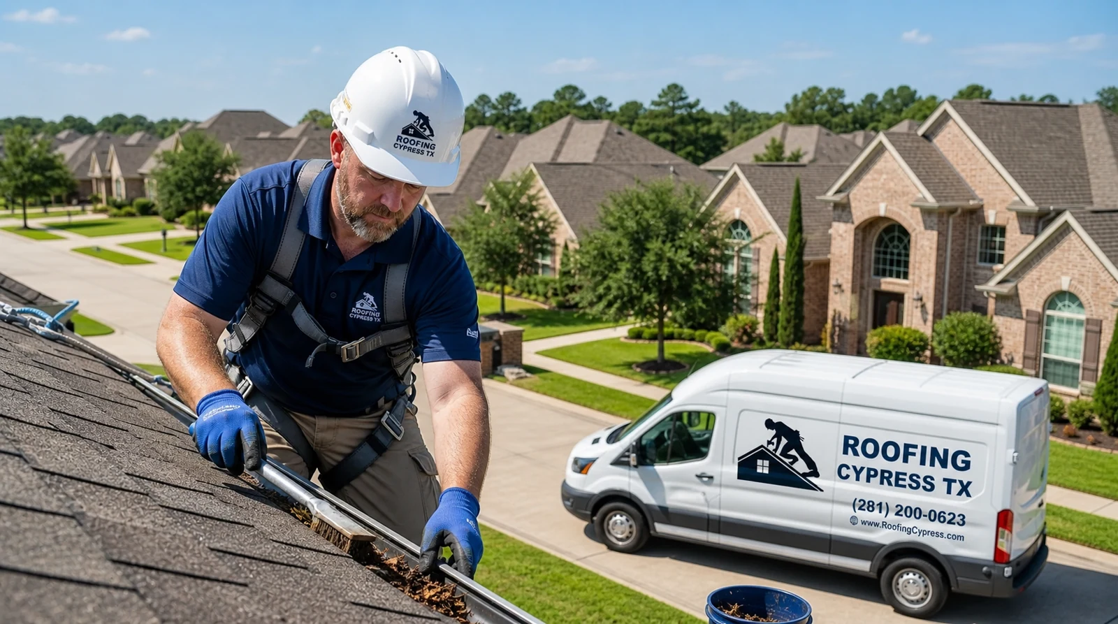 Preventative Roof Maintenance in Cypress TX - Gutter Cleaning