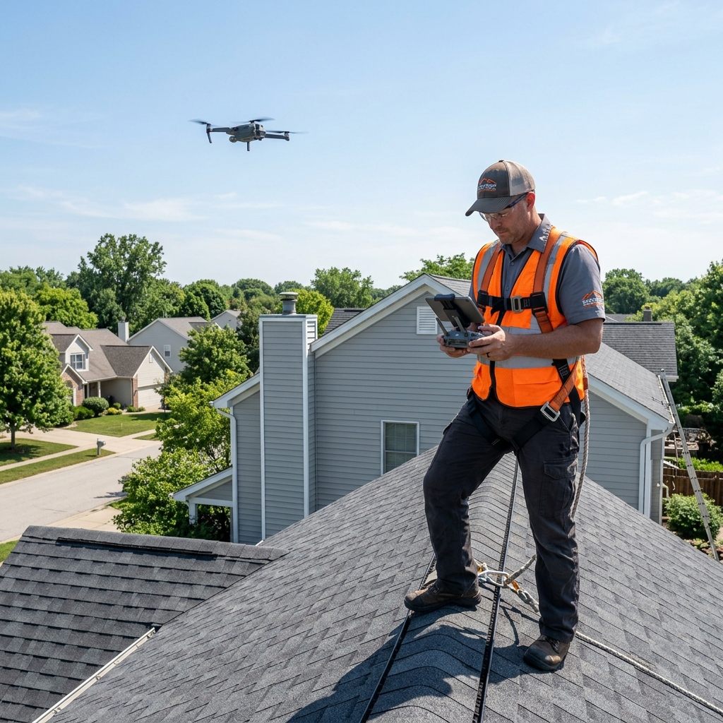 Hail damage inspection on Cypress TX roof