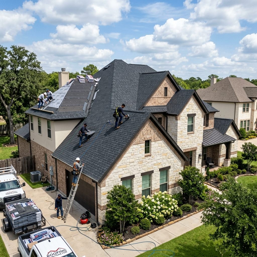 Complete roof replacement on Cypress TX home